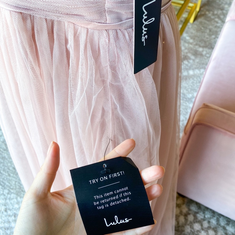 Lulu's Strapless Pink Gown - Picture 5 of 6